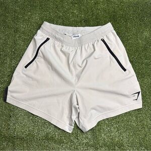 Men’s gymshark shorts size XS cream color